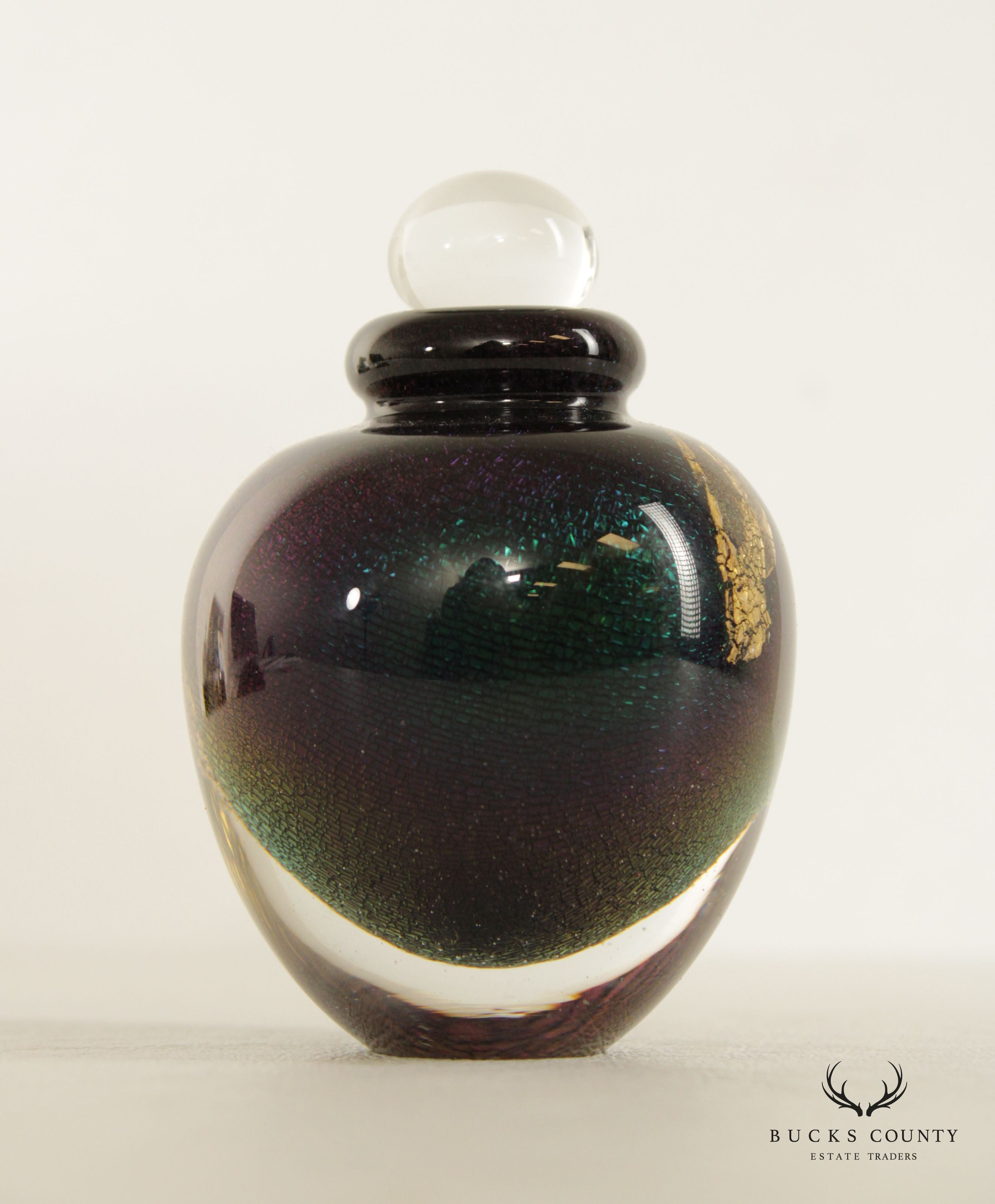 Robert Eickholt Blown Glass Perfume Bottle