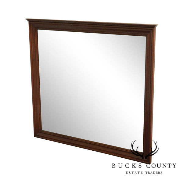 Traditional Cherry Wood Frame Beveled Mirror