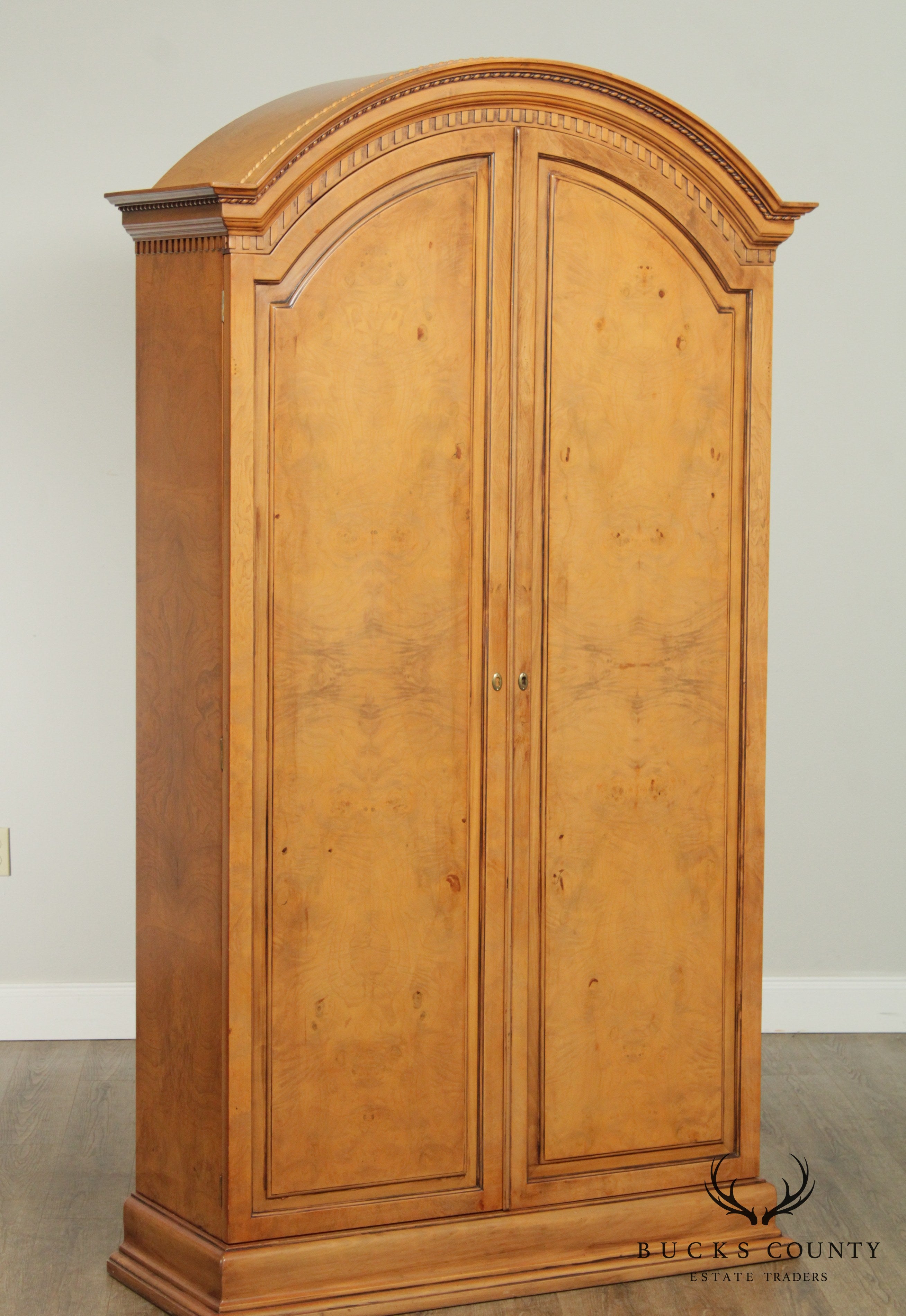 Francesco Molon for Giemme Burl Wood Liquor Cabinet, Bar Armoire