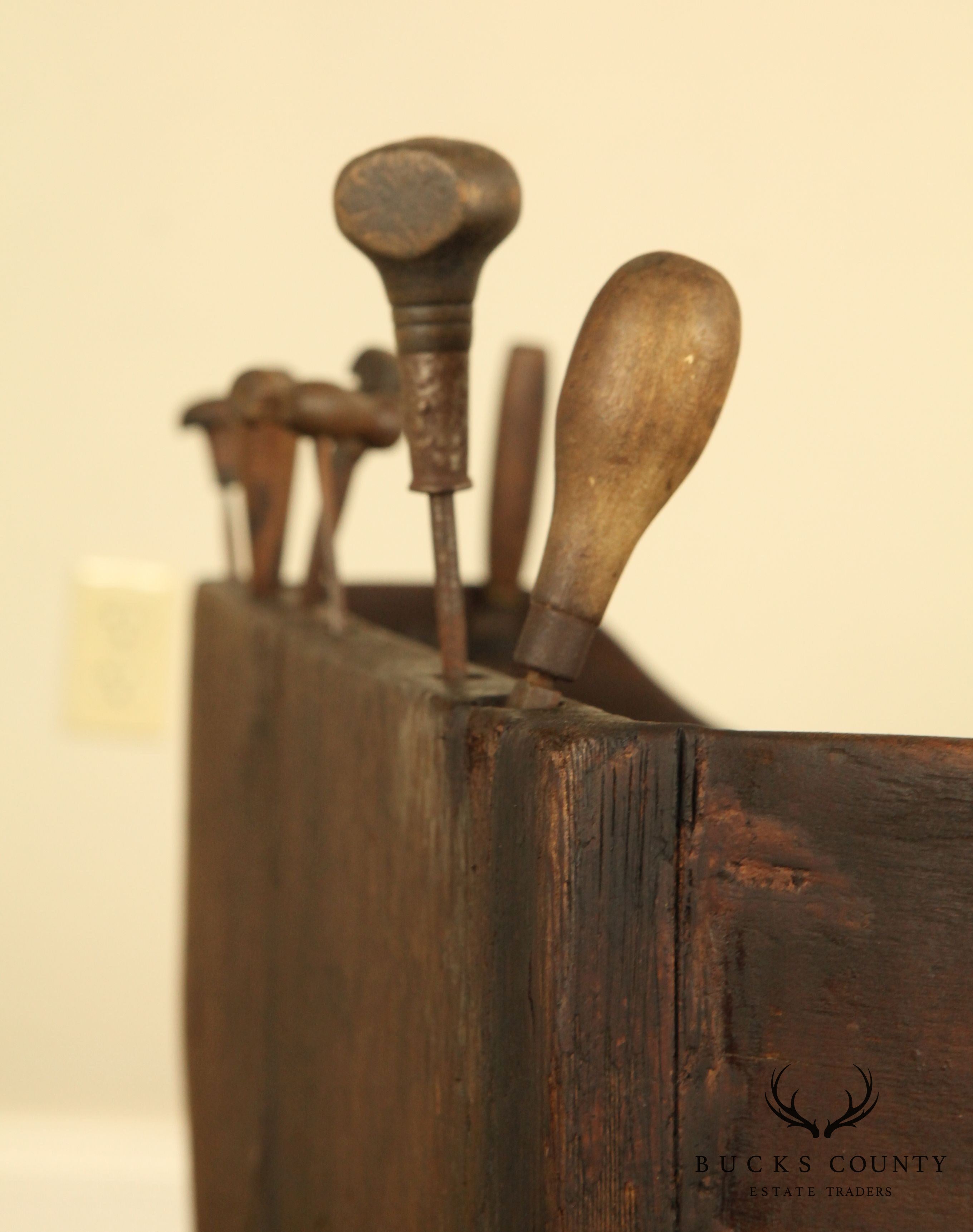 Antique American Cobblers Bench with Tools