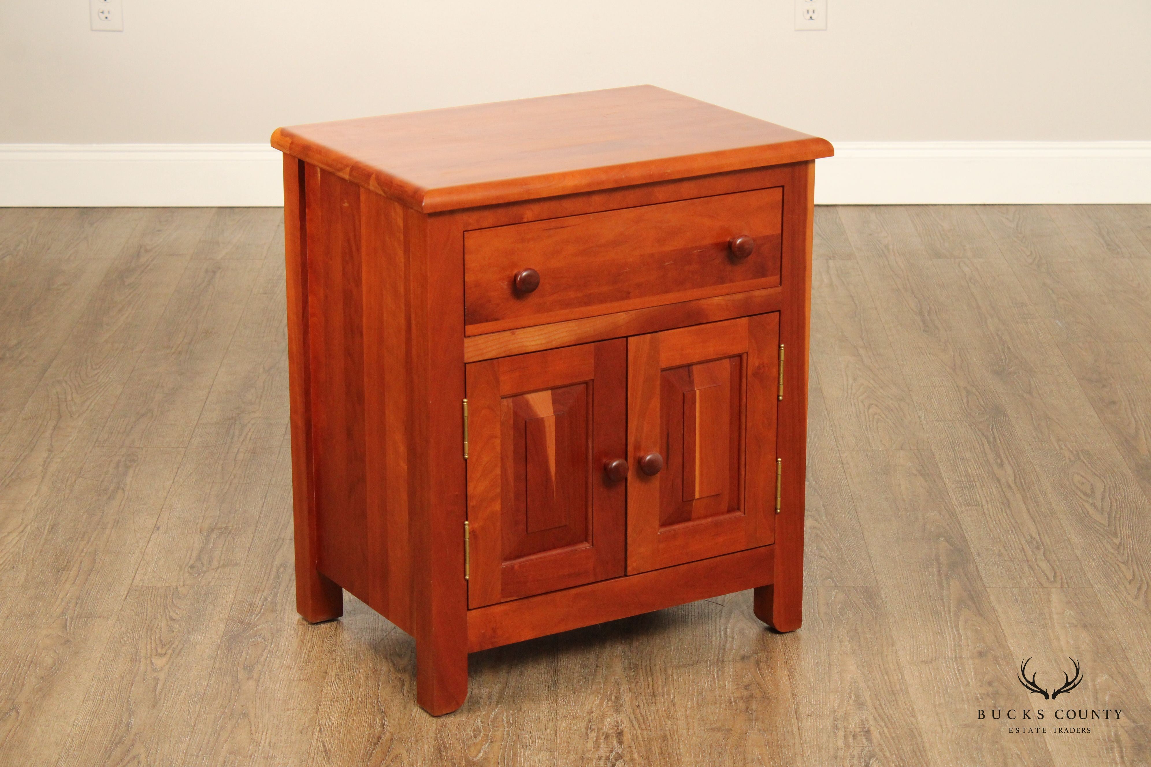 Stuart David Mission Style Cherry Cabinet Nightstand