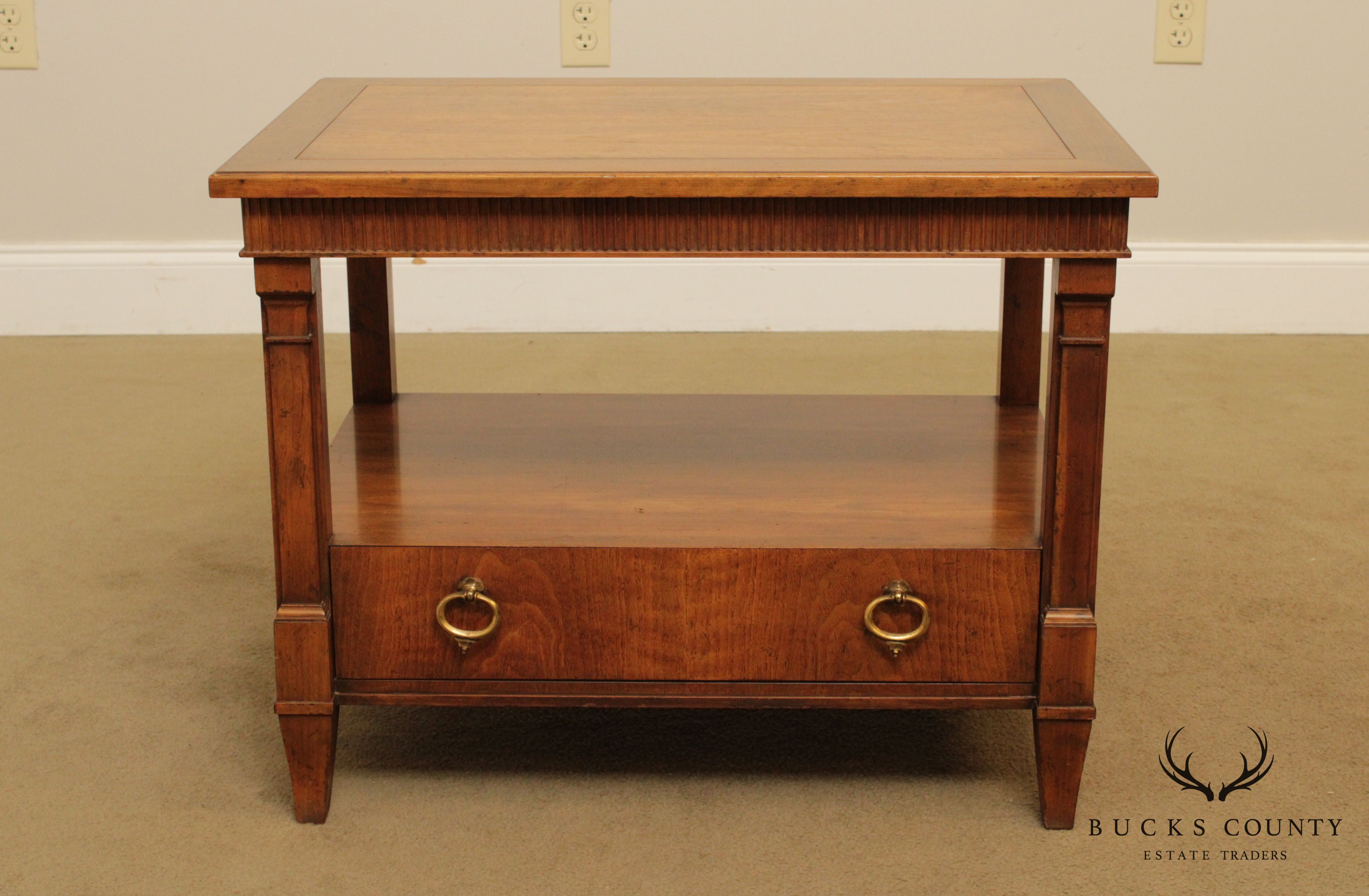 Baker Vintage Walnut French Empire Style Nightstand