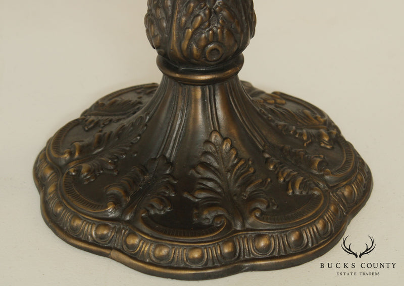 Vintage Wescal Art Nouveau Style Art Glass Lamp