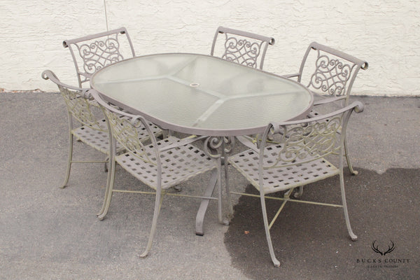 Tropitone Aluminum and Glass Outdoor Patio Dining Set