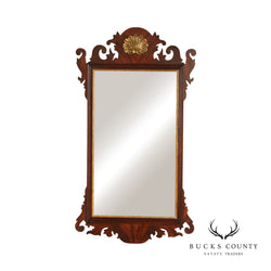 Henkel Harris Chippendale Style Mahogany Partial Gilt Wall Mirror