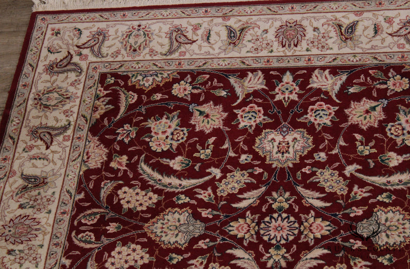 High Quality Red & Ivory Square Persian Room Size Rug
