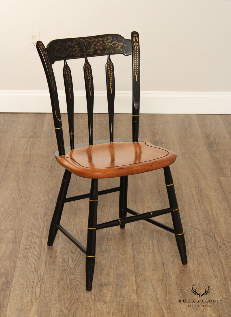 Hitchcock Vintage Set Of Five Stenciled Dining Chairs