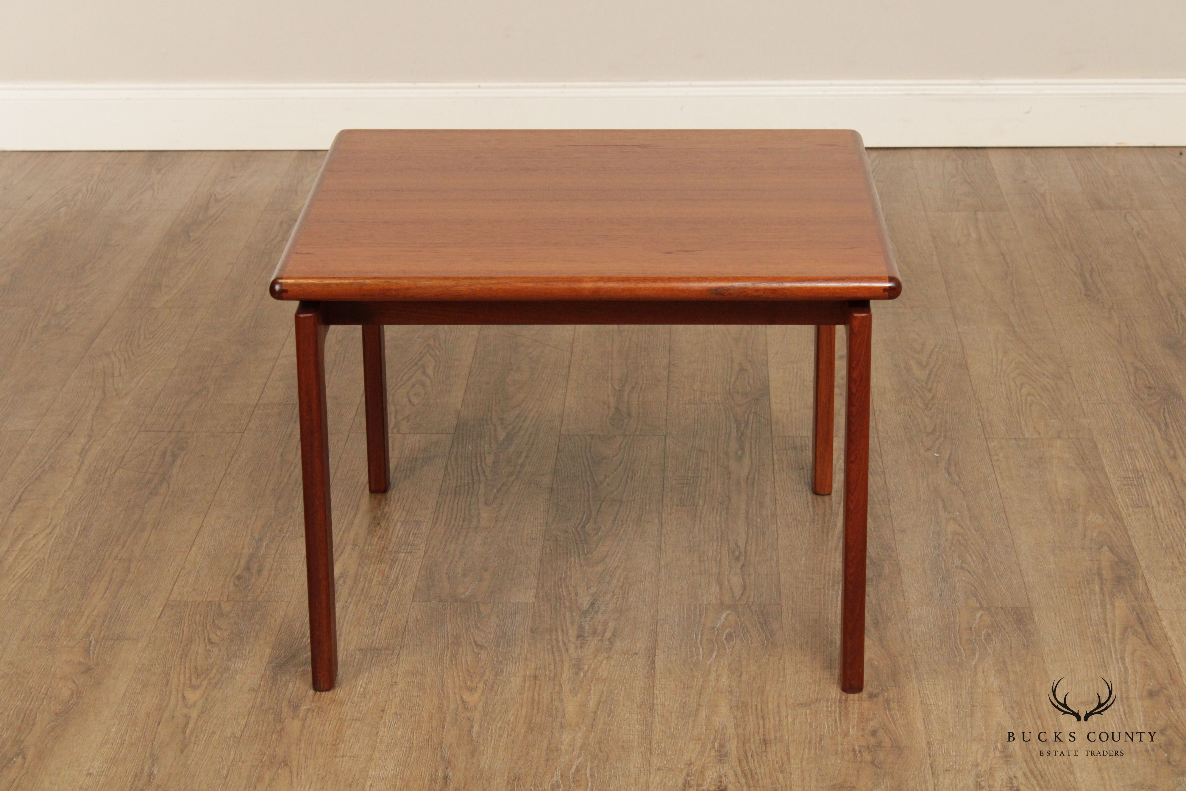 Komfort Danish Modern Pair Teak Square End Tables