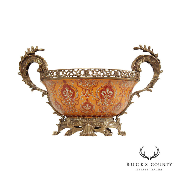 Mark Roberts Porcelain and Bronze Decorative Bowl