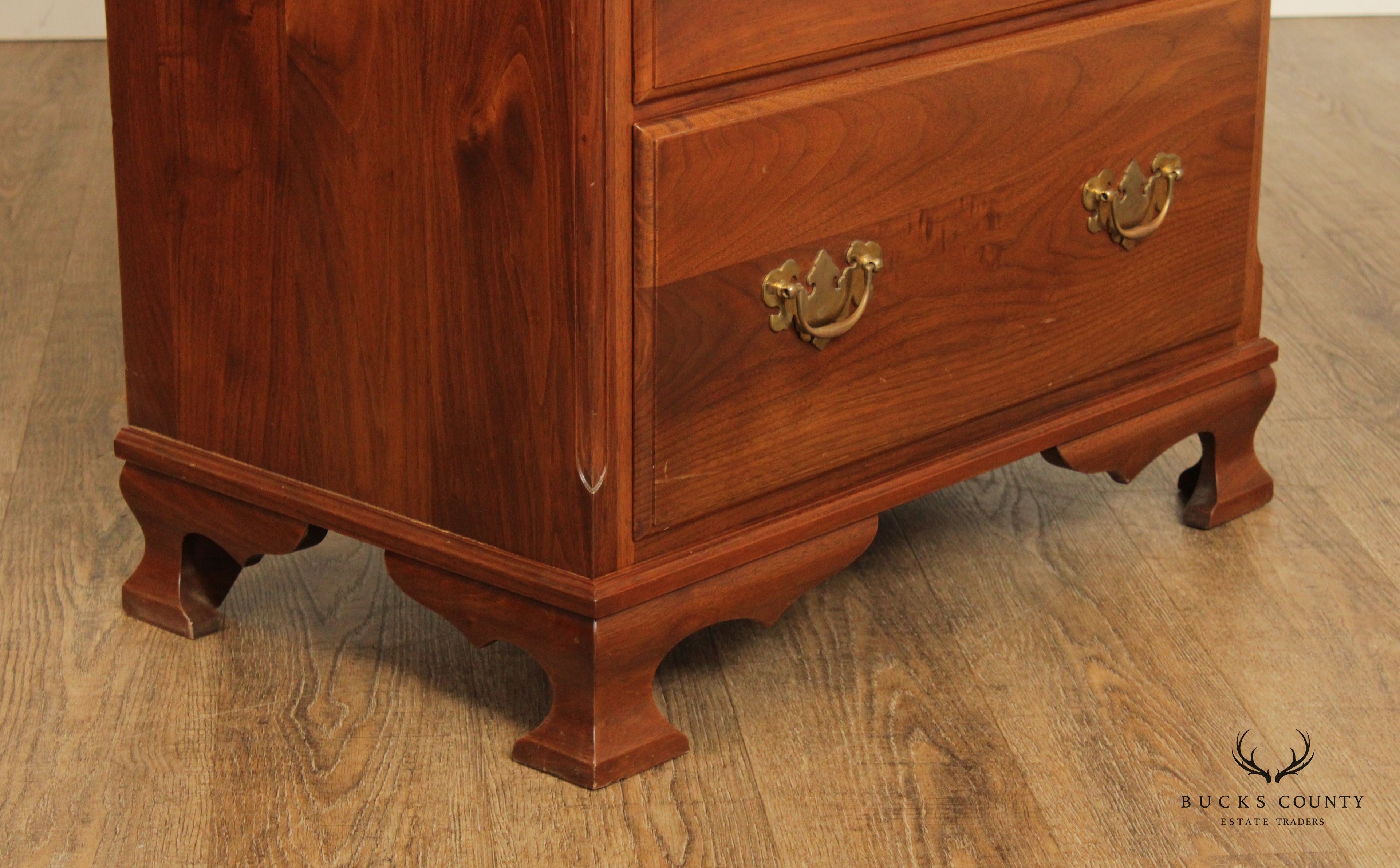 Chippendale Style Custom Crafted Solid Walnut Tall Chest (B)