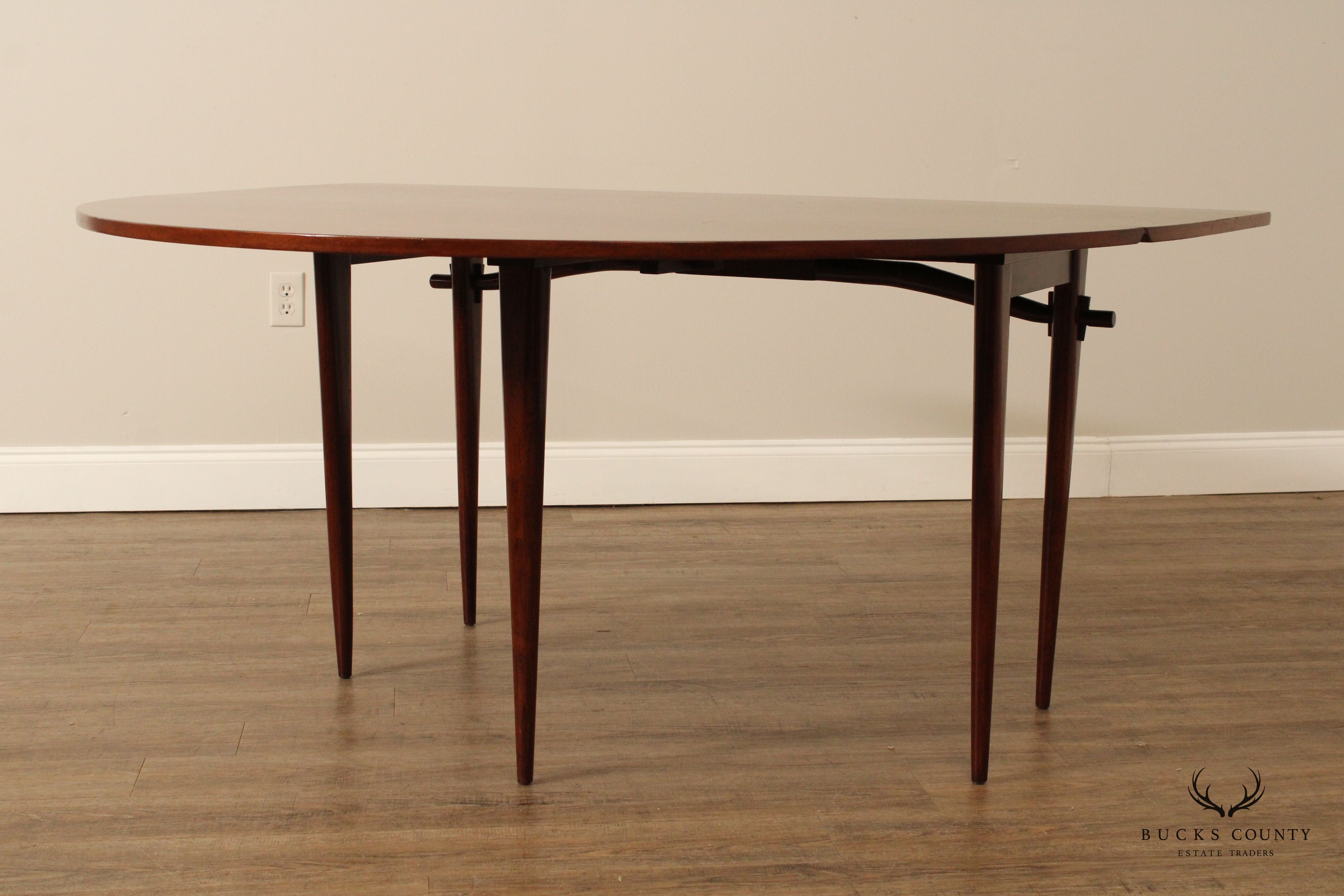 Nakashima for Widdicomb Mid Century Modern Drop-Leaf Walnut Dining Table