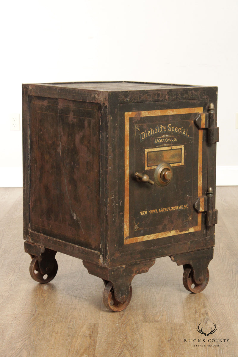 Antique 19th C. Diebold Safe and Lock Co. Iron Floor Safe
