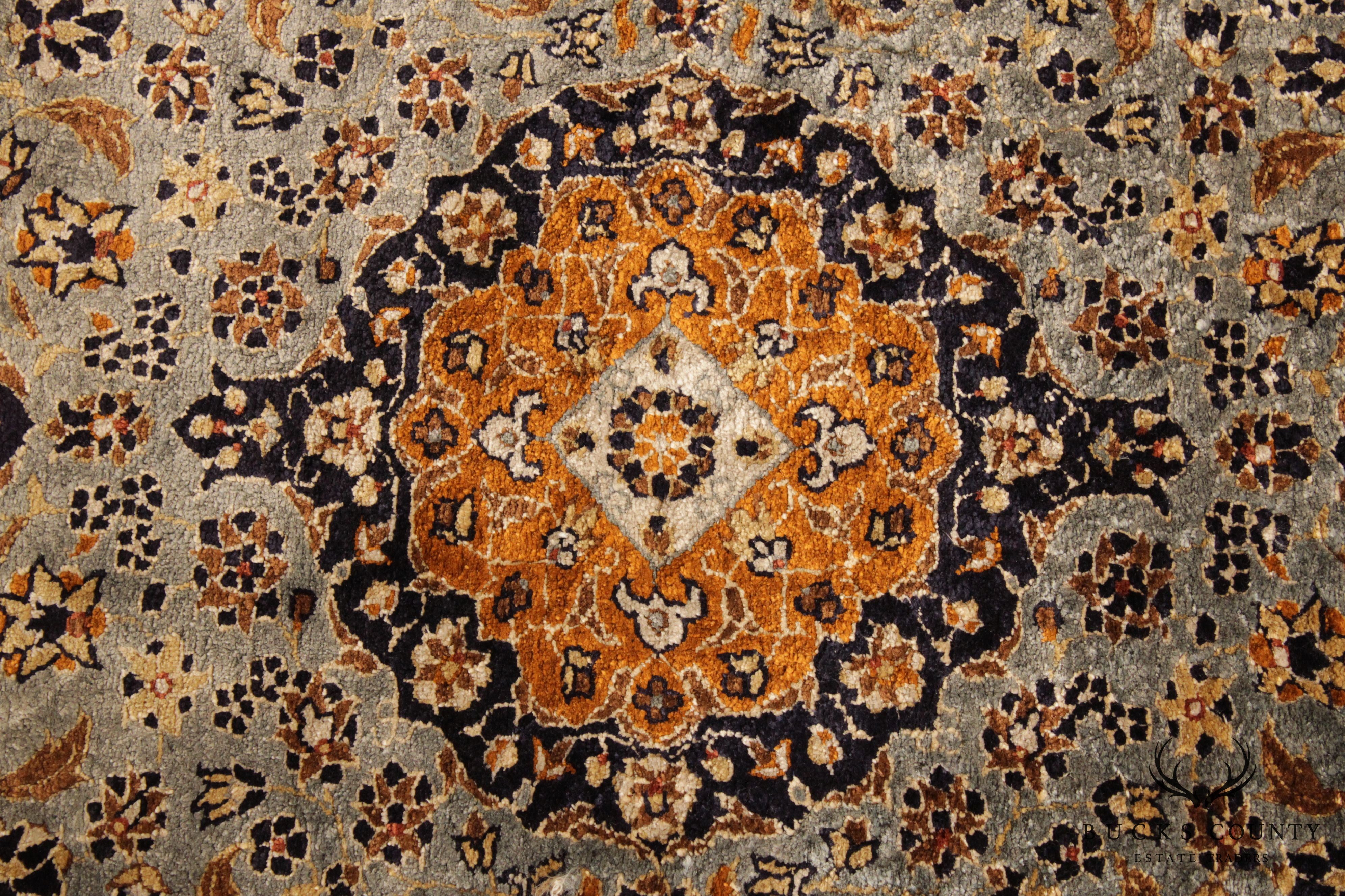 Indo Kerman 2'8"x 1'6" Handwoven Rug