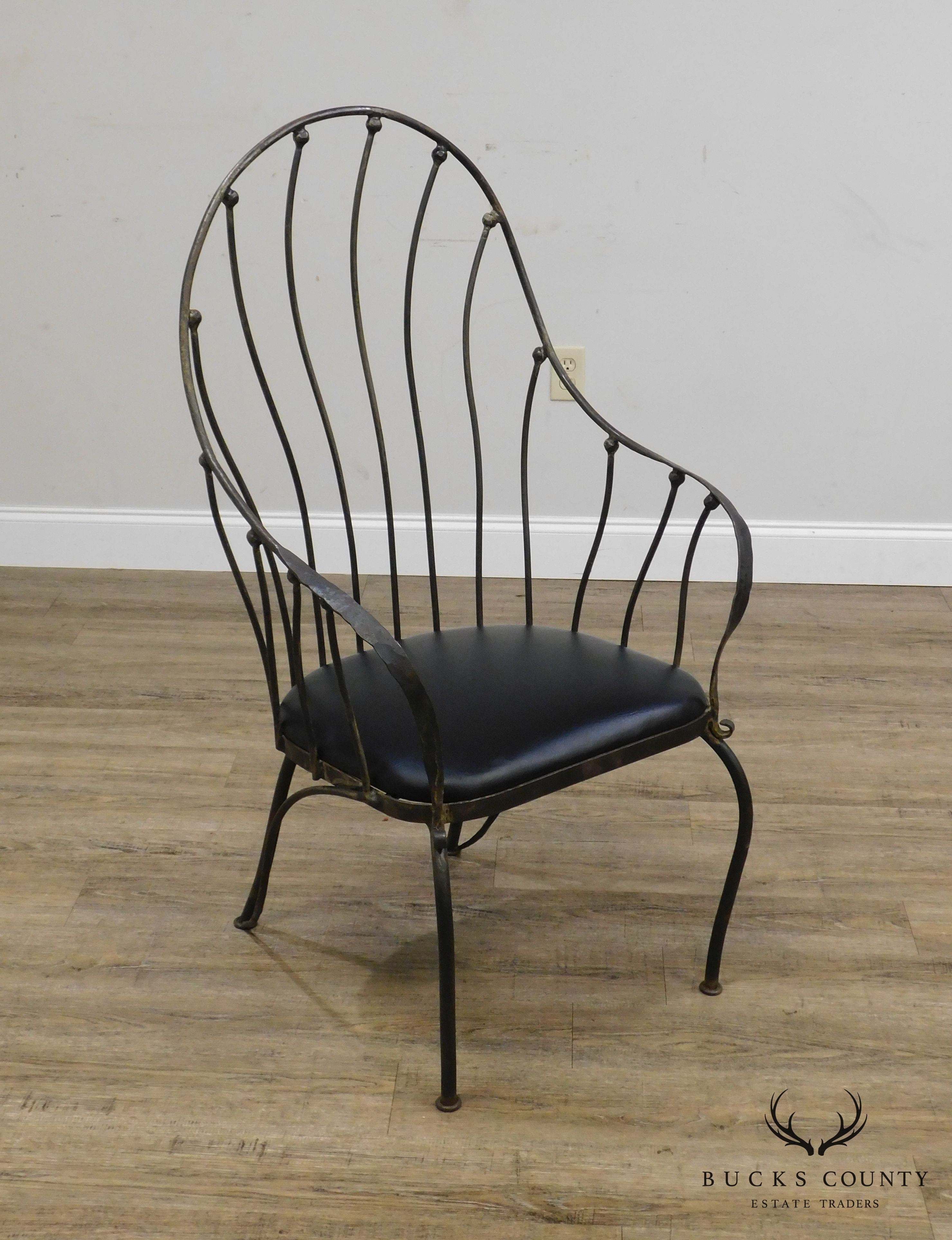 Studio Crafted Forged Iron Armchair