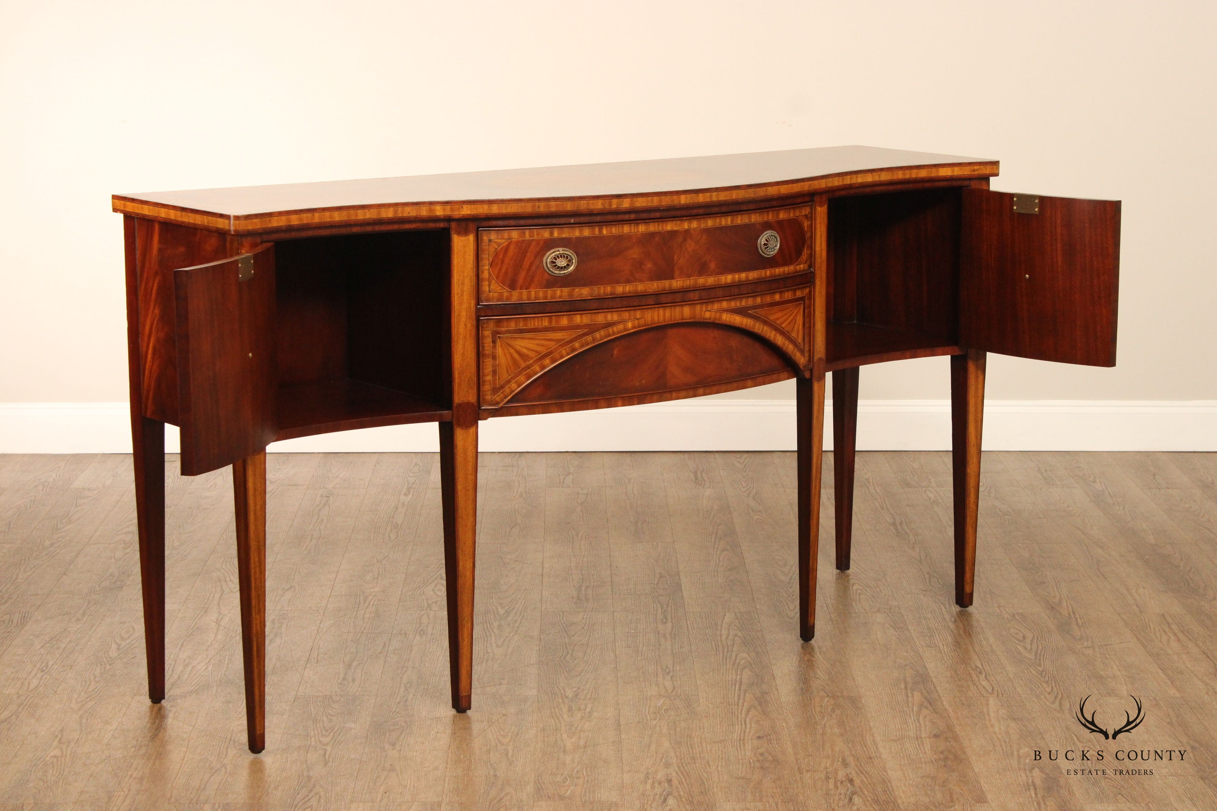 Maitland Smith Hepplewhite Style Mahogany Sideboard