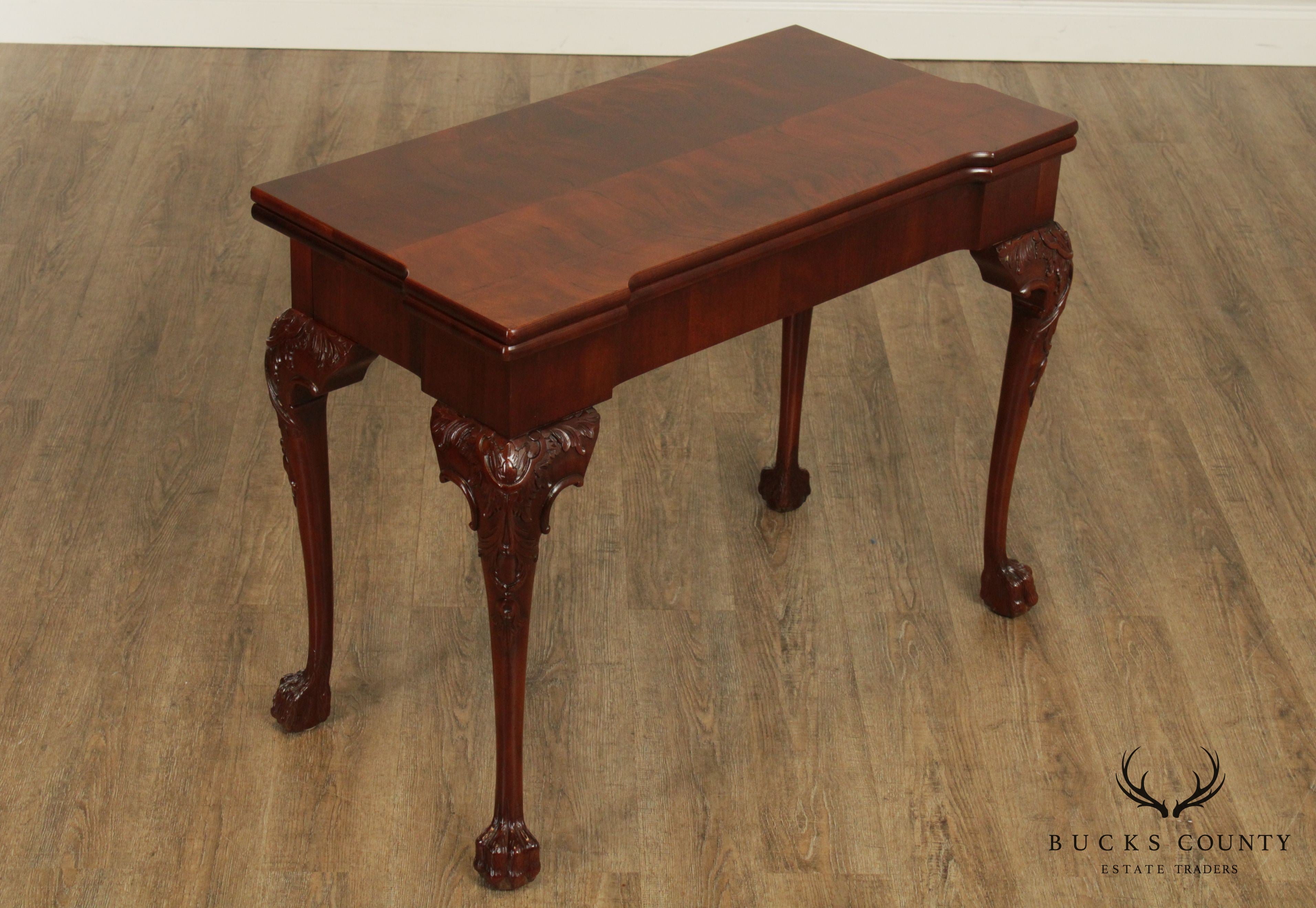 Chippendale Style Custom Quality Mahogany Game Table