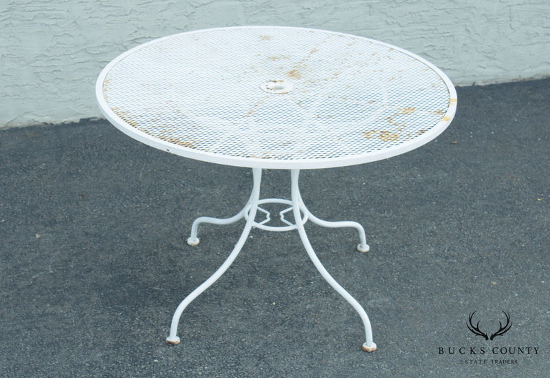 Vintage Wrought Iron Round Patio, Garden Dining Table