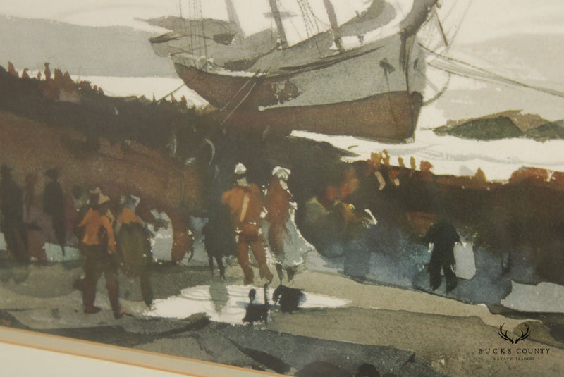 Andrew Wyeth 'Schooner Aground' Framed Original Print