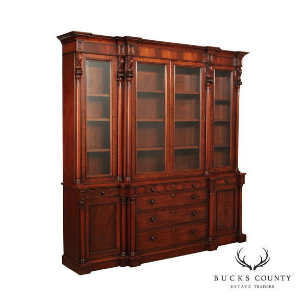 Polo Ralph Lauren Flame Mahogany Weathersby Breakfront Bookcase