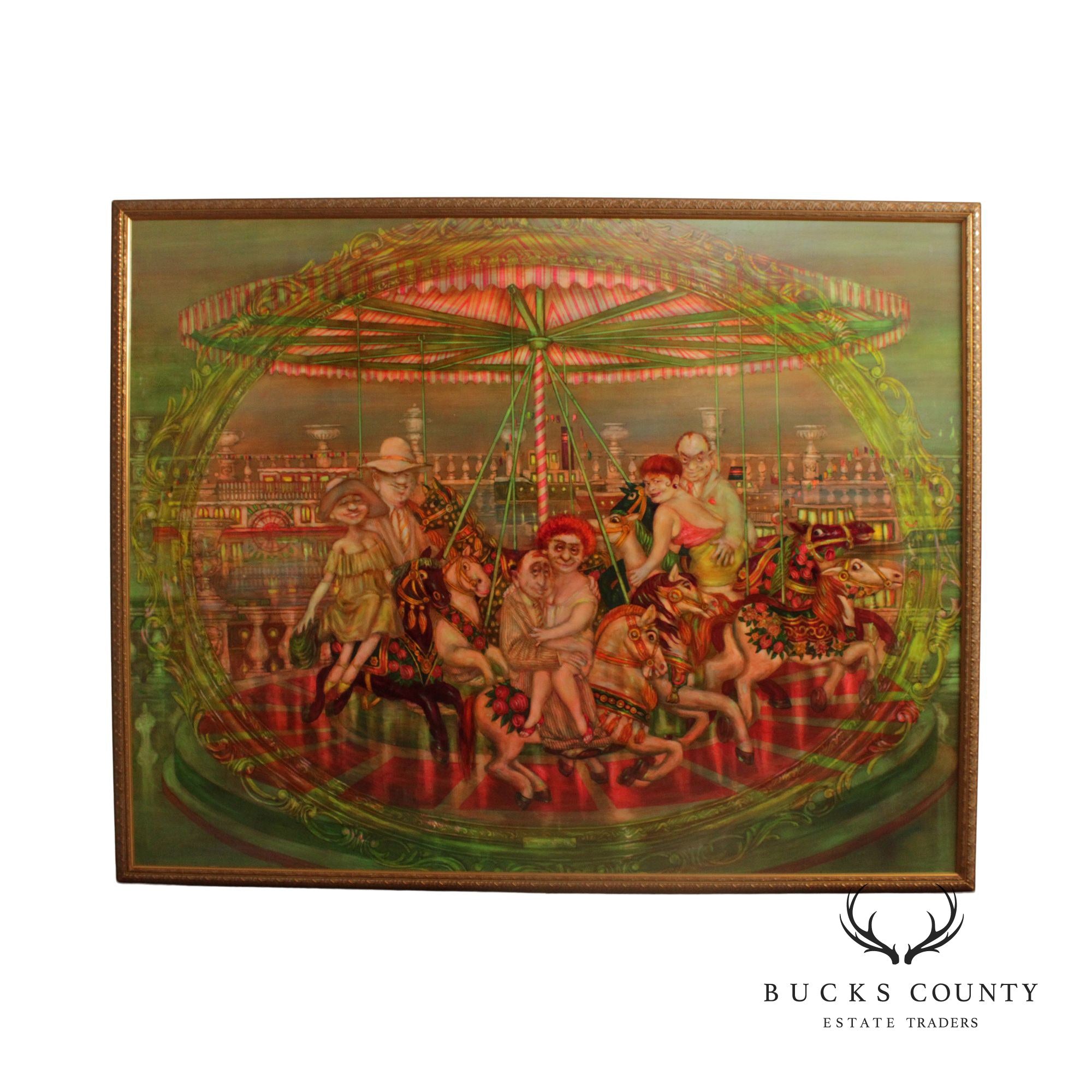 Mark Tochilkin 'Carrousel' Monumental Original Oil Painting