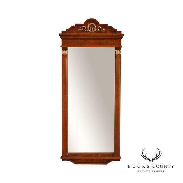 Garner Neoclassical Style Walnut Trumeau Accent Mirror