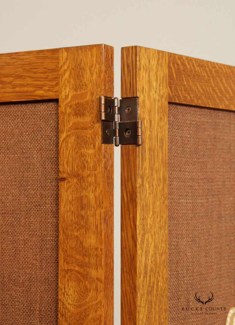 Stickley Mission Collection Oak 3-Panel Screen