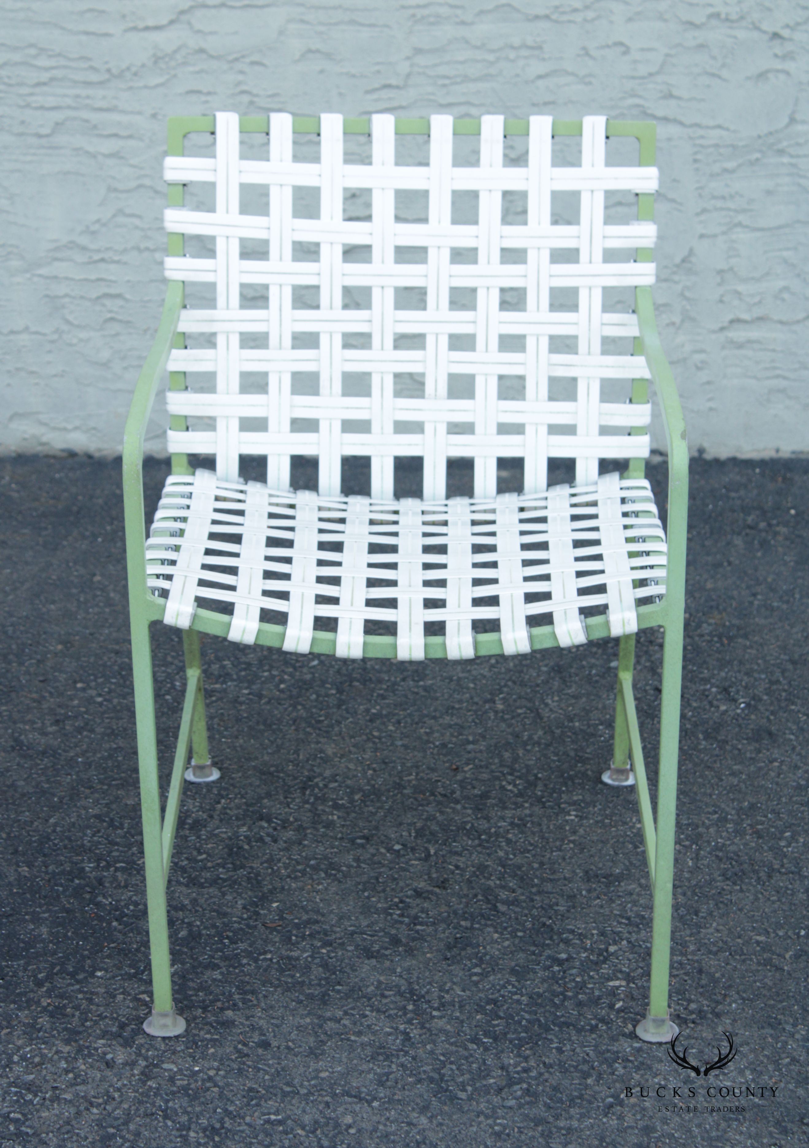 Vintage Five-Piece Aluminum Patio Table and Chairs