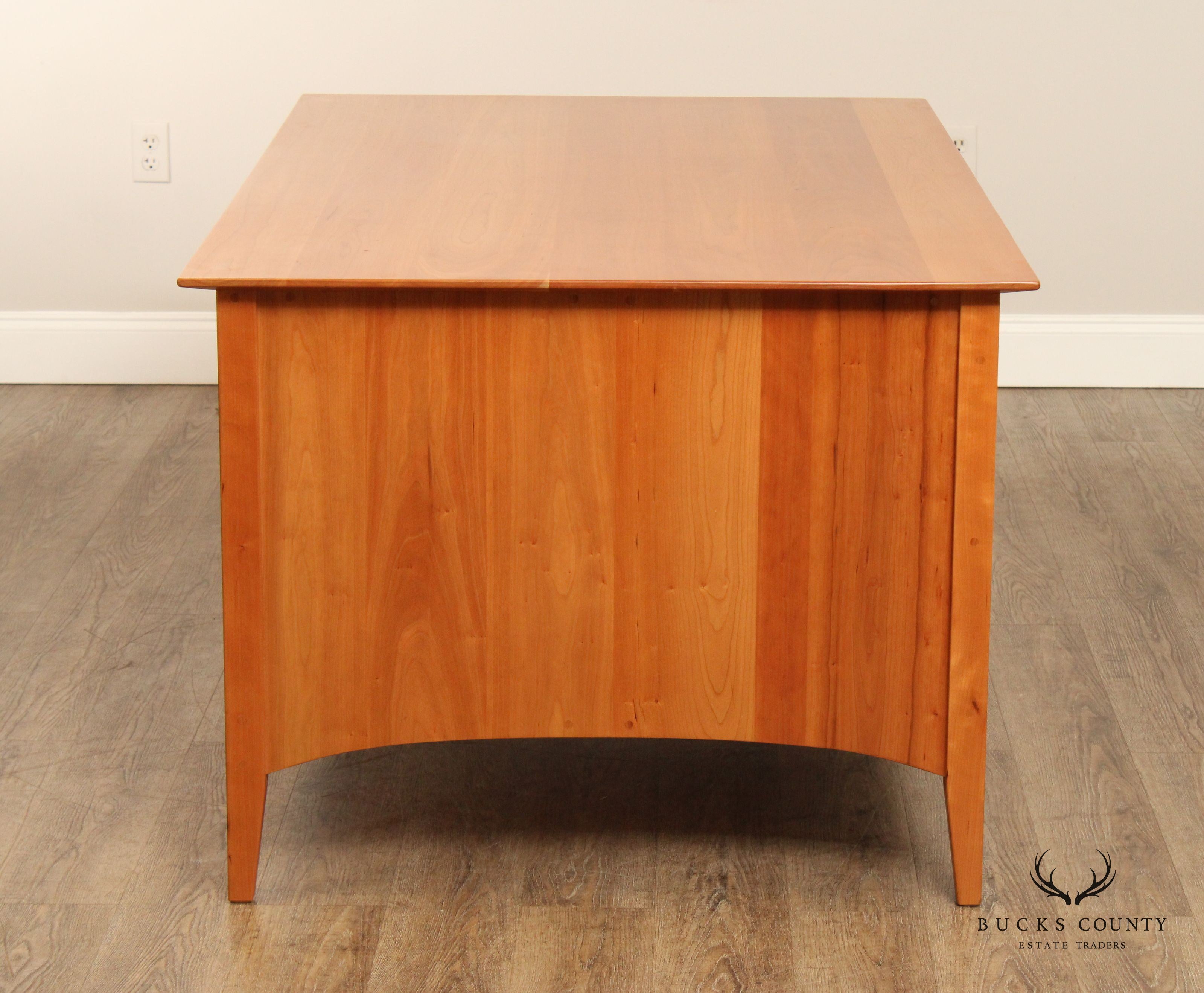 Modern Shaker Style Solid Cherry Executive Writing Desk