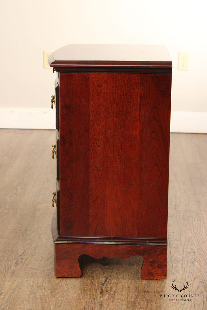 Pennsylvania House Chippendale Style Cherry Bow Front Chest Nightstand