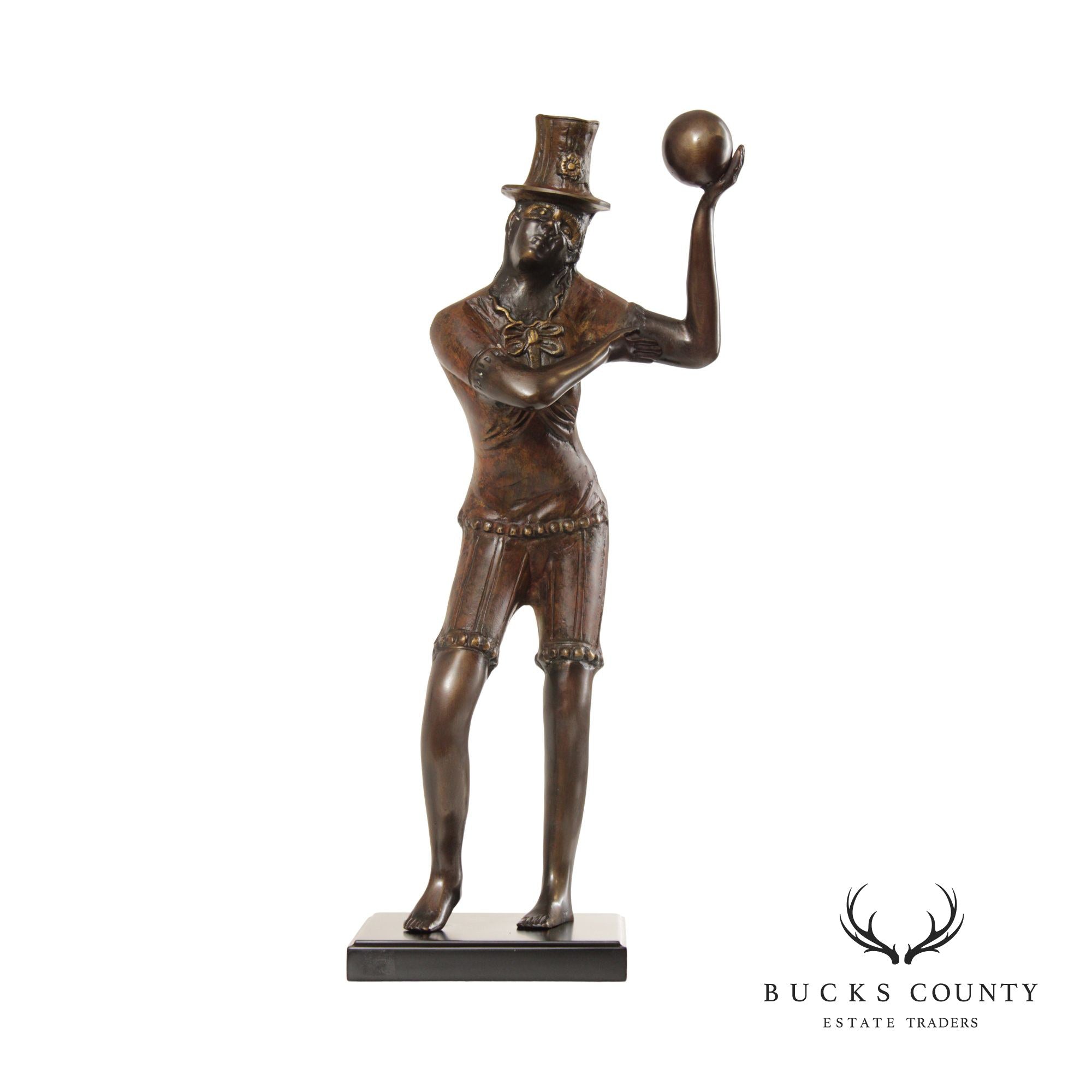 Art Deco Style Figural Bronze Decorative Statue