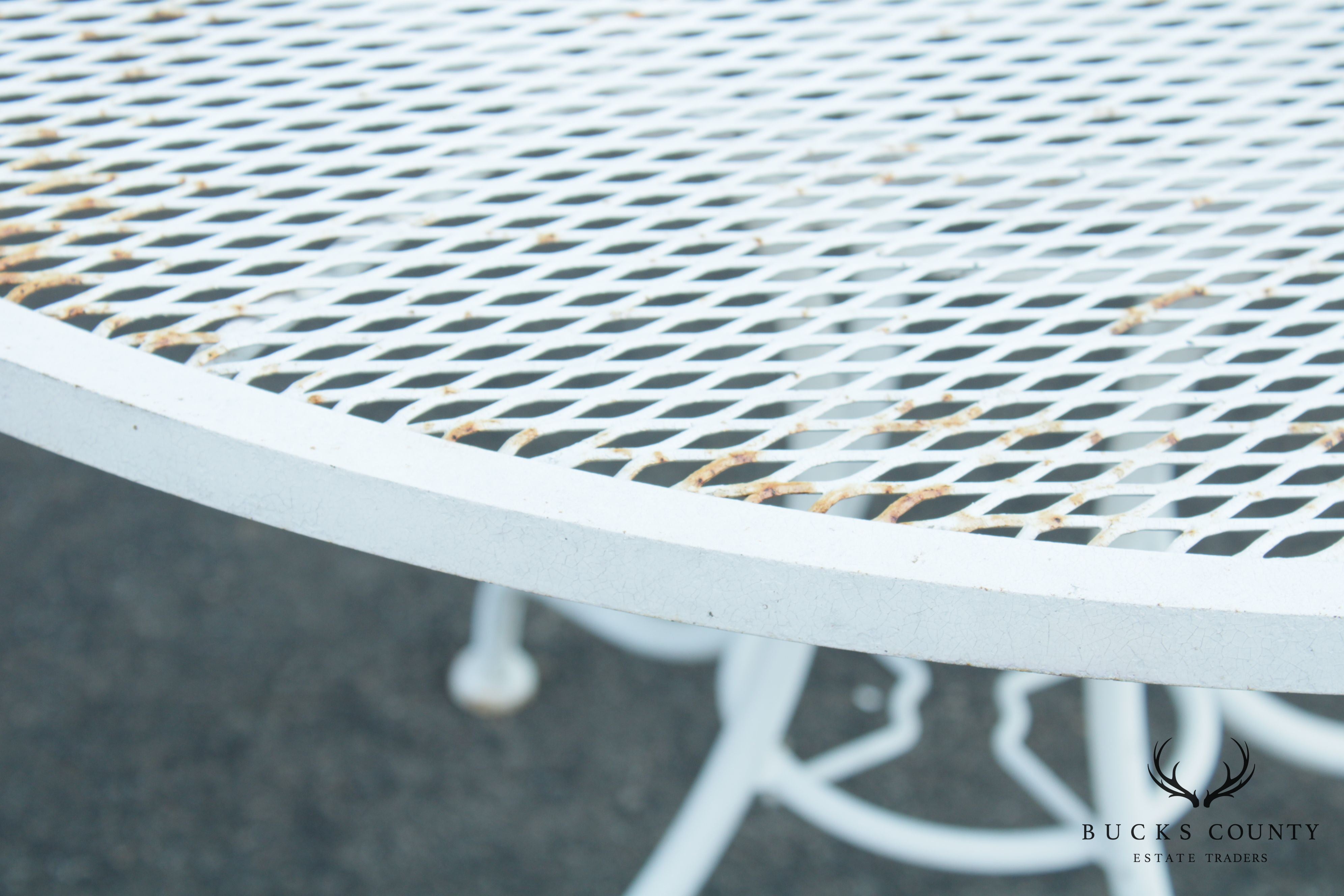 Vintage Wrought Iron Round Patio, Garden Dining Table