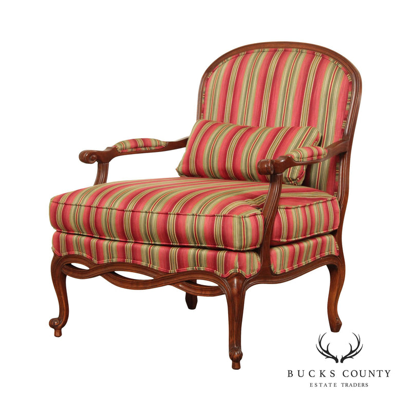 Ethan Allen French Provincial Style Custom Upholstered Armchair
