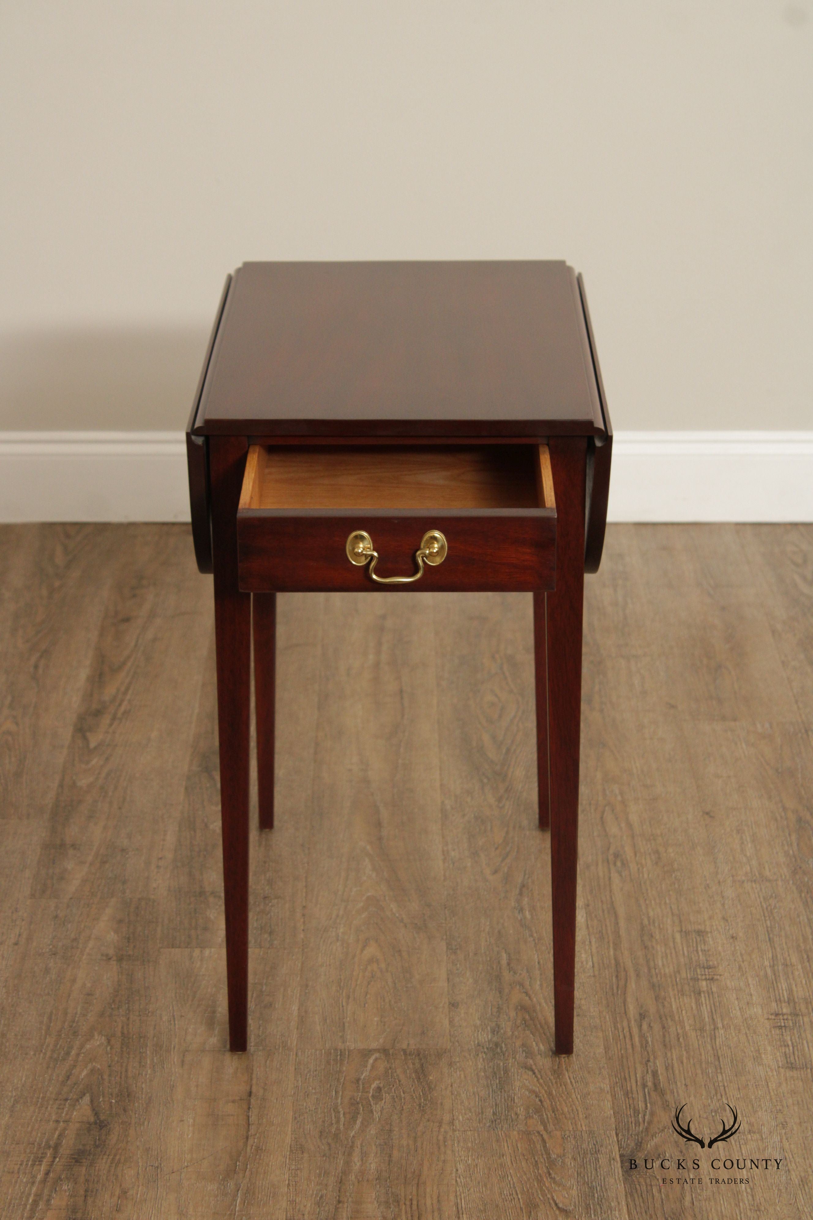 Henkel Harris Mahogany Pembroke Drop Leaf Side Table