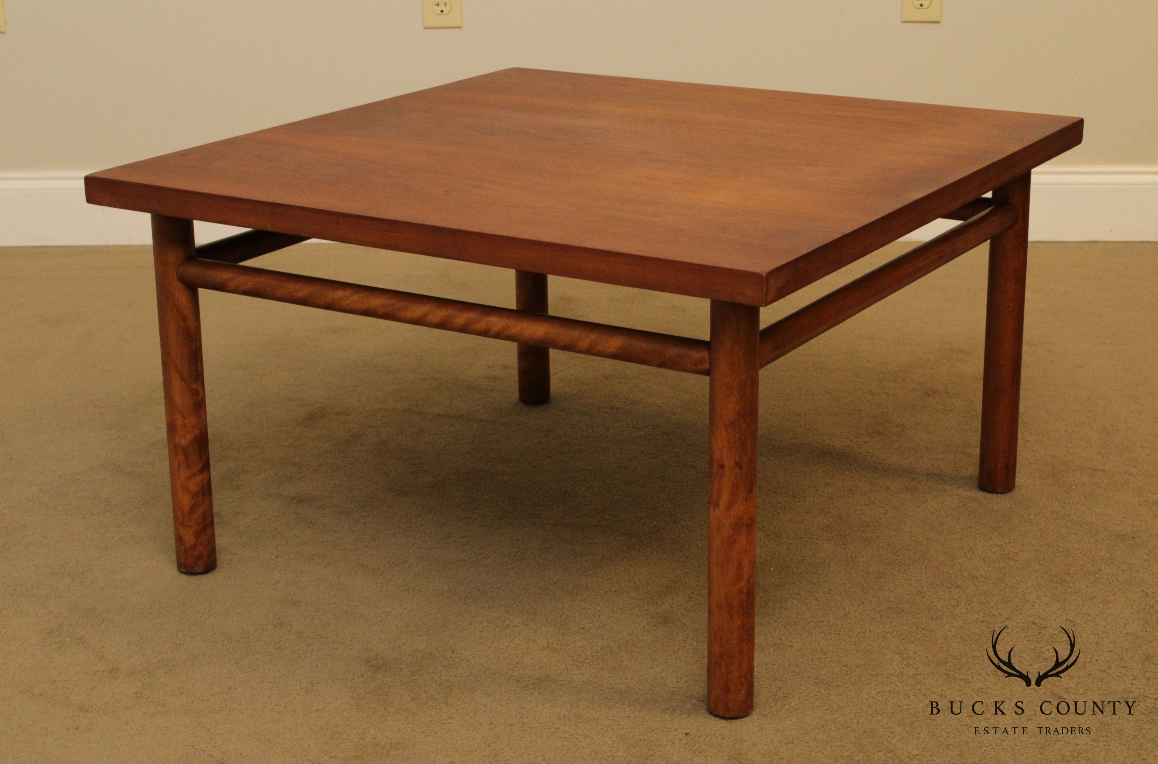 T. H. Robsjohn Gibbings for Widdicomb 32 inch Square Walnut Coffee Table