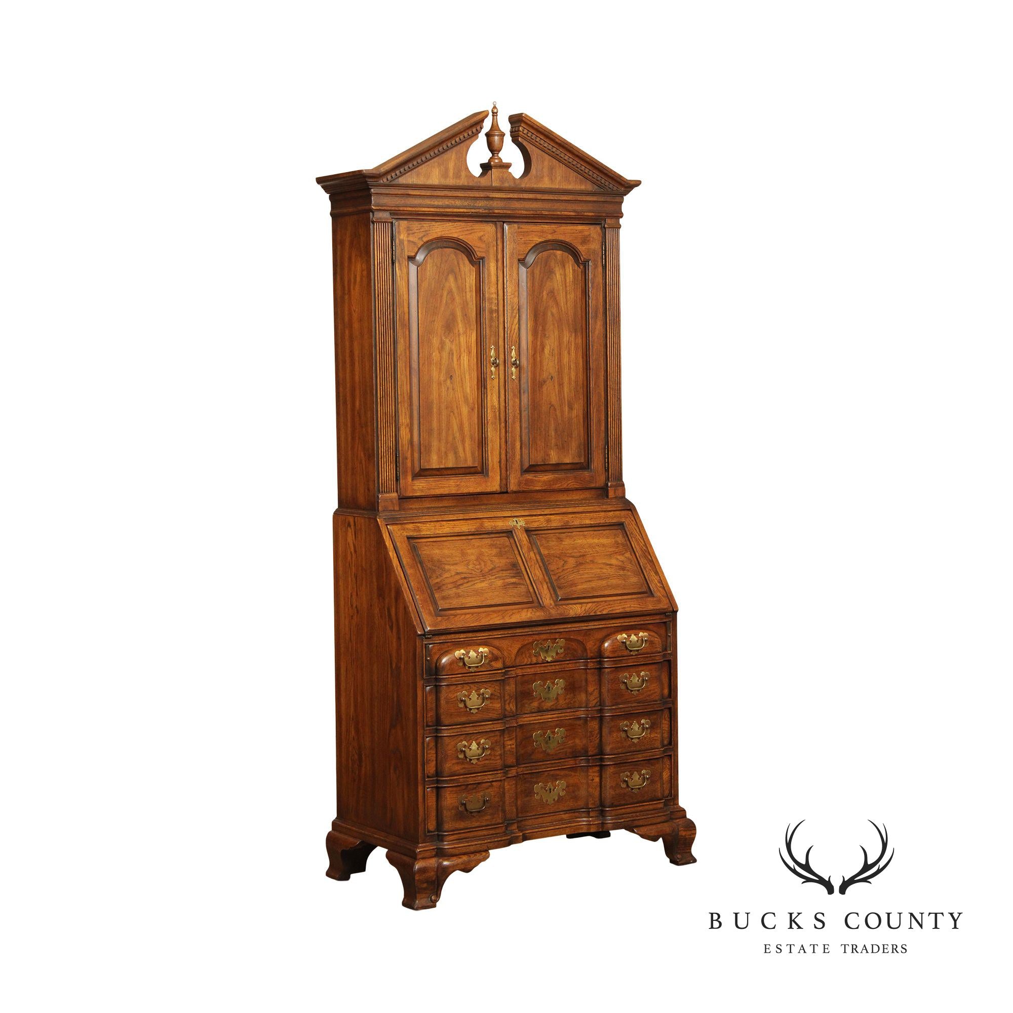 Drexel Heritage 'American Tour' Chippendale Style Oak Secretary Desk