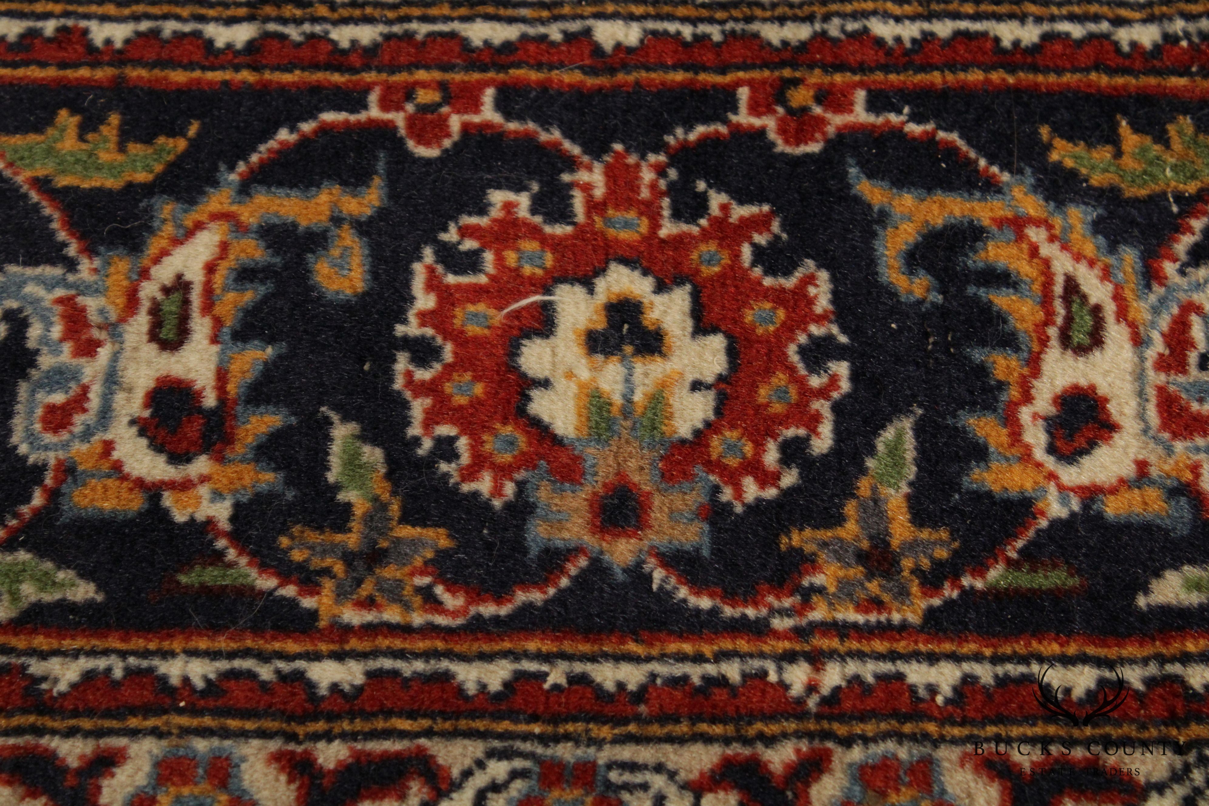 Vintage Sarouk 6'9 inch x 4'1 inch Handwoven Wool Rug