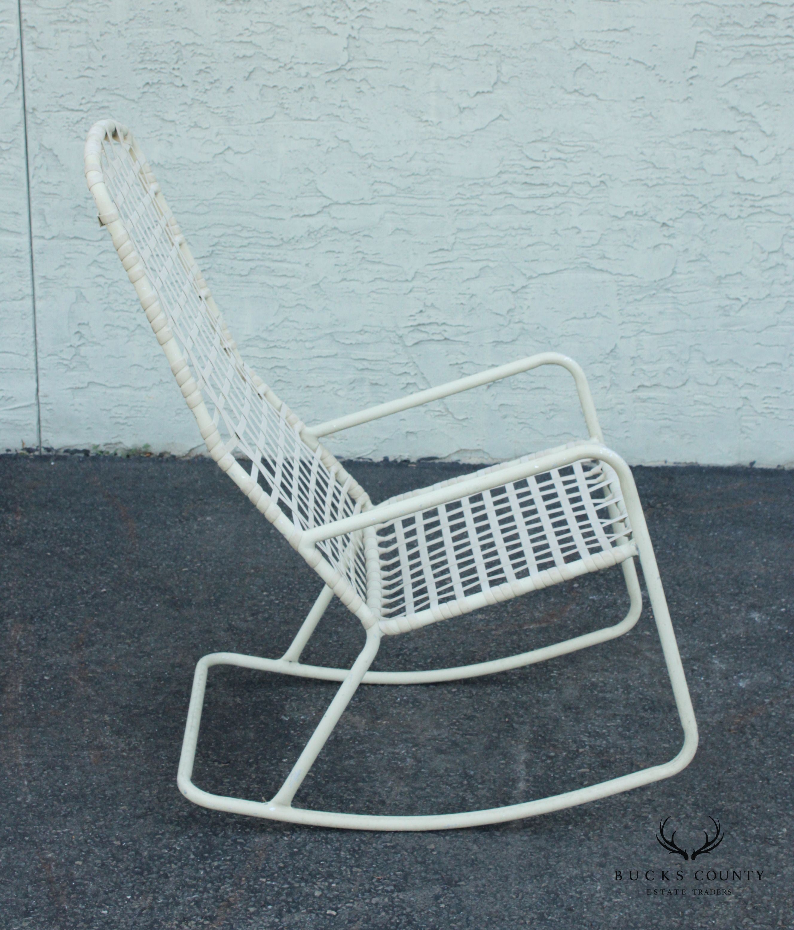 Mid-Century Modern Brown Jordan Kantan Outdoor Patio Rocking Chair