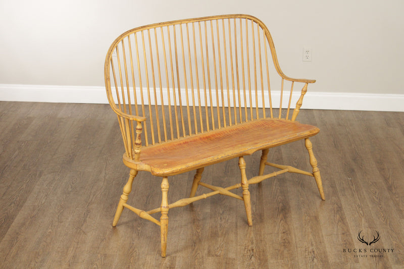 David T. Smith & Co. Grain Painted Windsor Bench