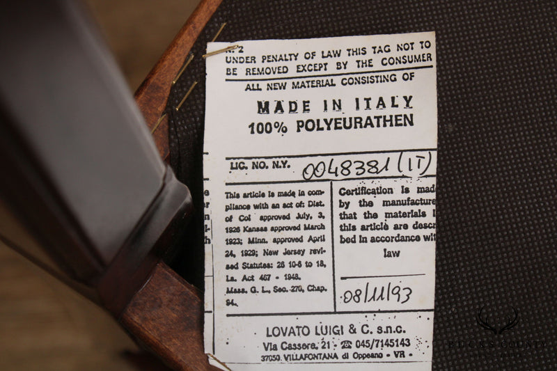 Lovato Luigi Italian Regency Style Pair Cane Back Armchairs (B)
