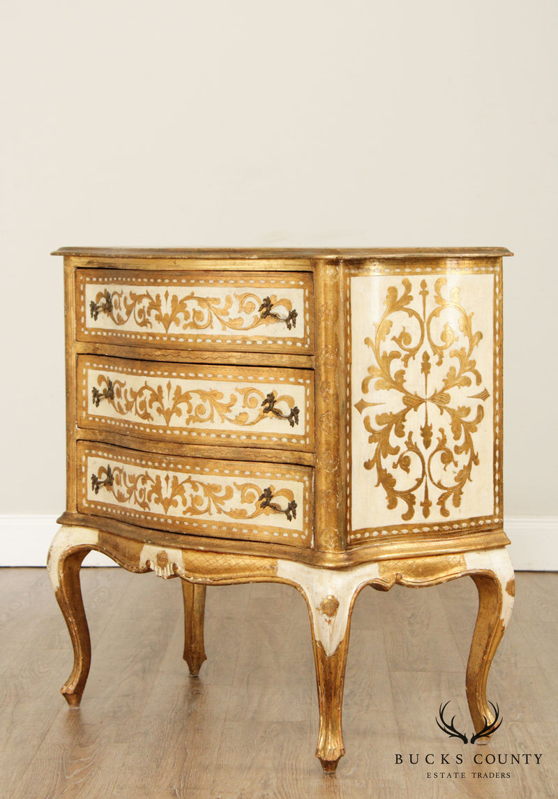 Italian Florentine Vintage Gilt Painted Chest of Drawers
