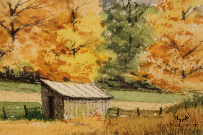W Ralph Murray Autumn Countryside Watercolor Painting