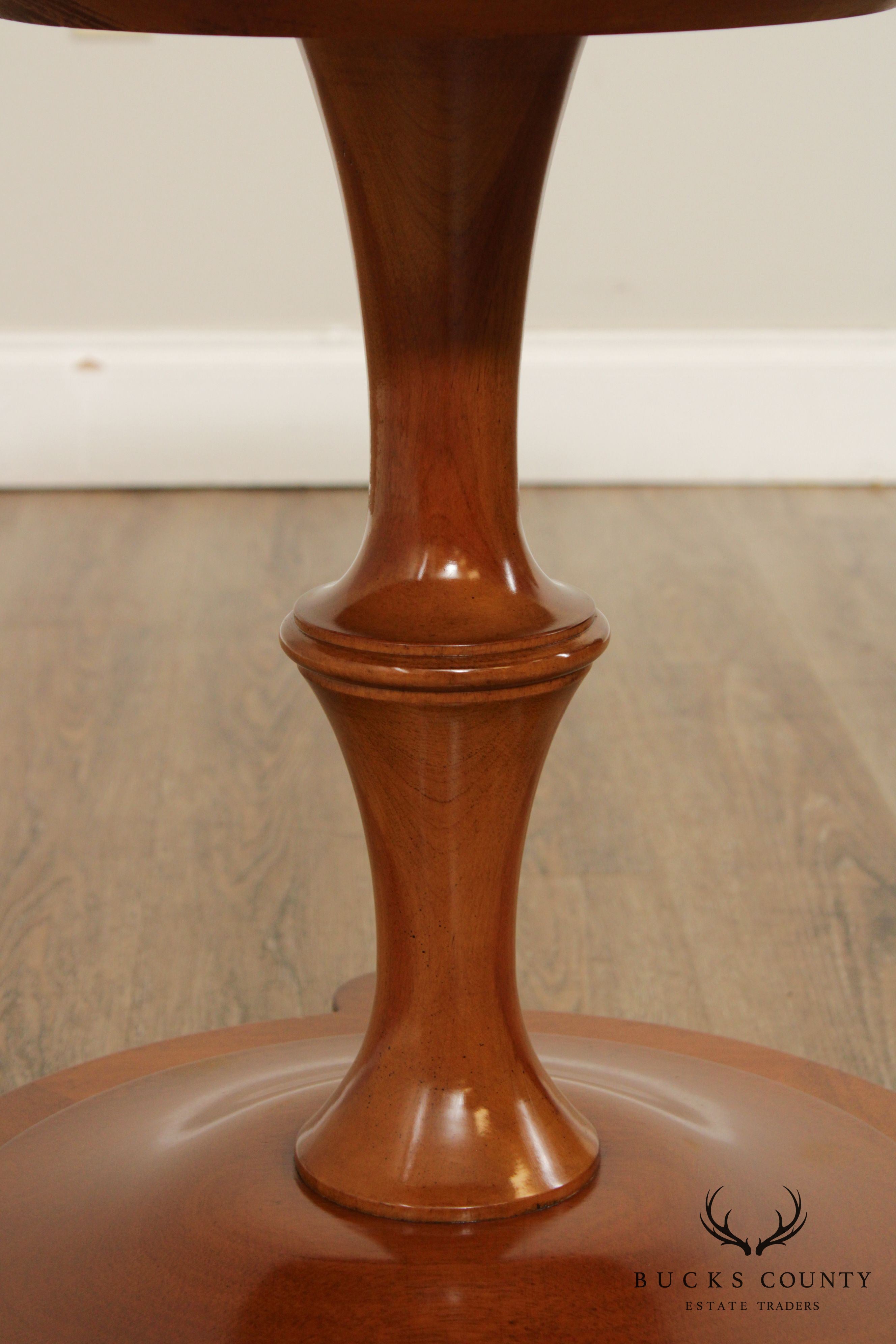 Regency Style Vintage Round Mahogany Pedestal Table