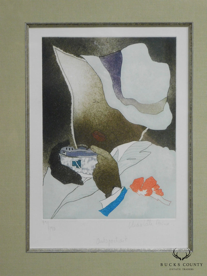 Framed Limited Edition Color Etching "Autoportrait" #75/150