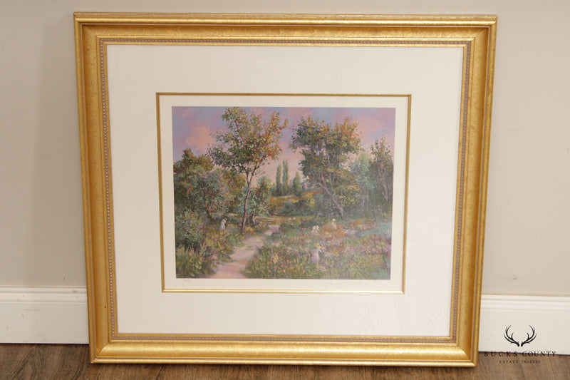 Colin Maxwell Parsons 'Flower Gathering' Artist's Proof Serigraph