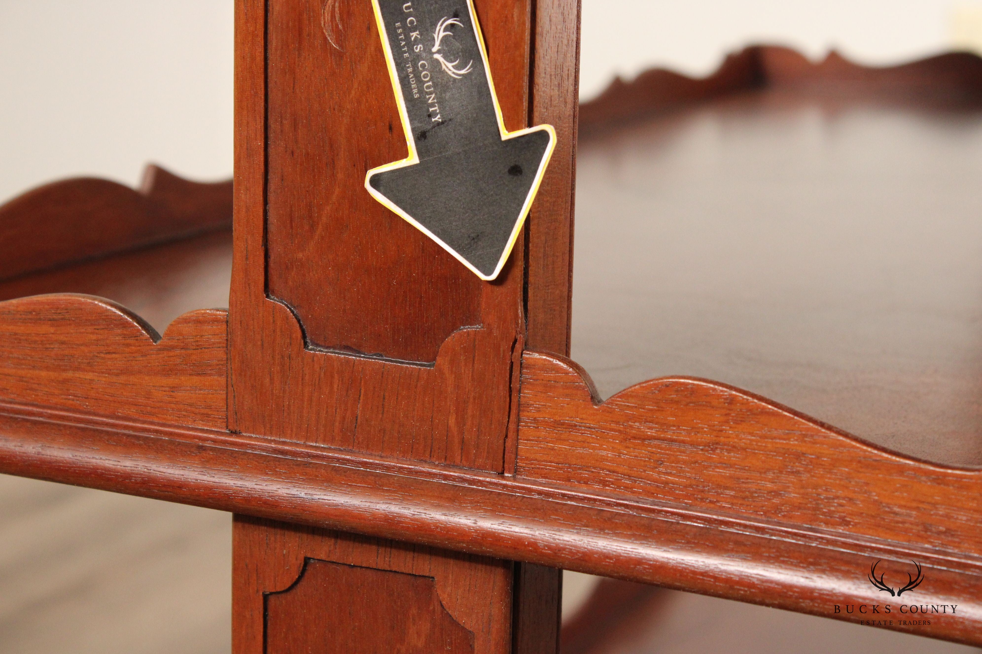 Regency Style Mahogany and Brass Three-Tier Etagere Bar Cart