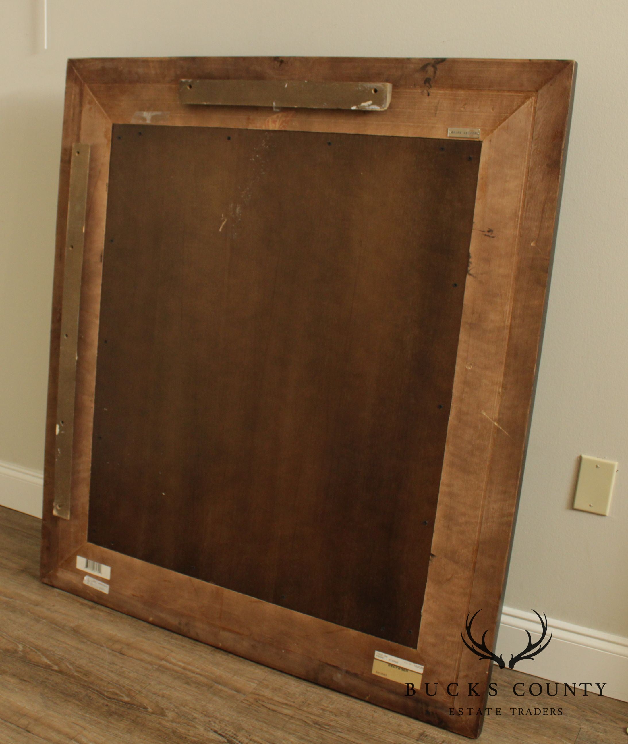 Henredon Ralph Lauren Large Carved Wood Frame Antique Mirror