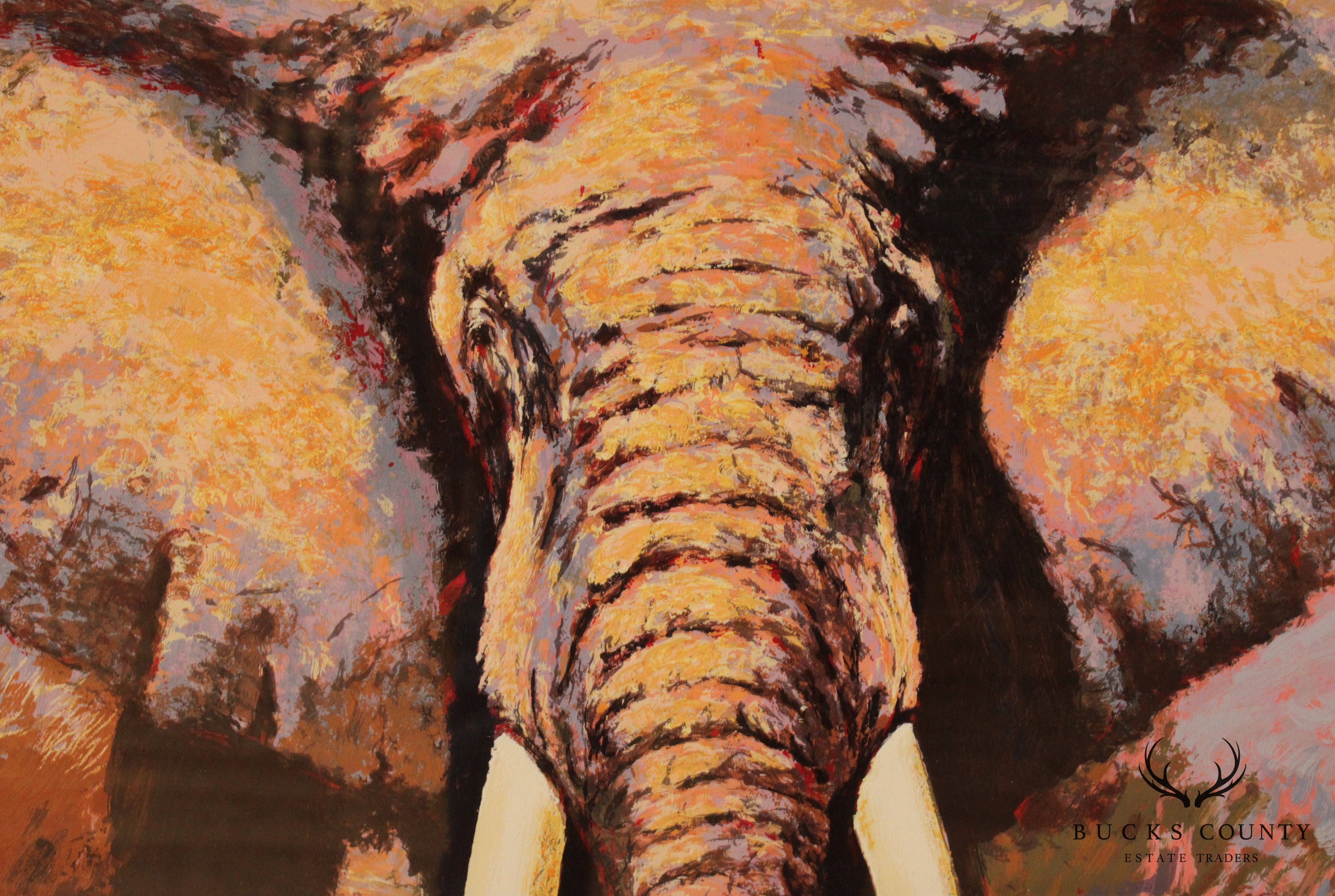 Mark King, 'Lone Tusker' Artist Proof Serigraph