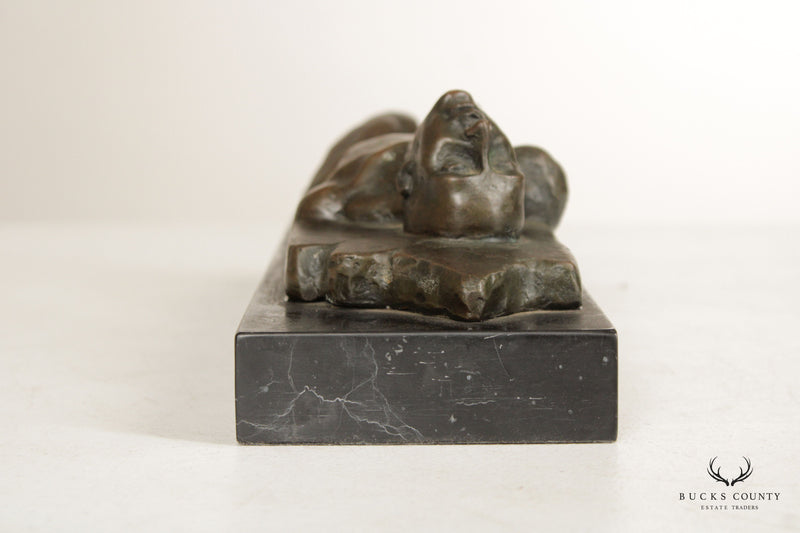 Seth Vandable Bronze Sculpture, Man Sinking