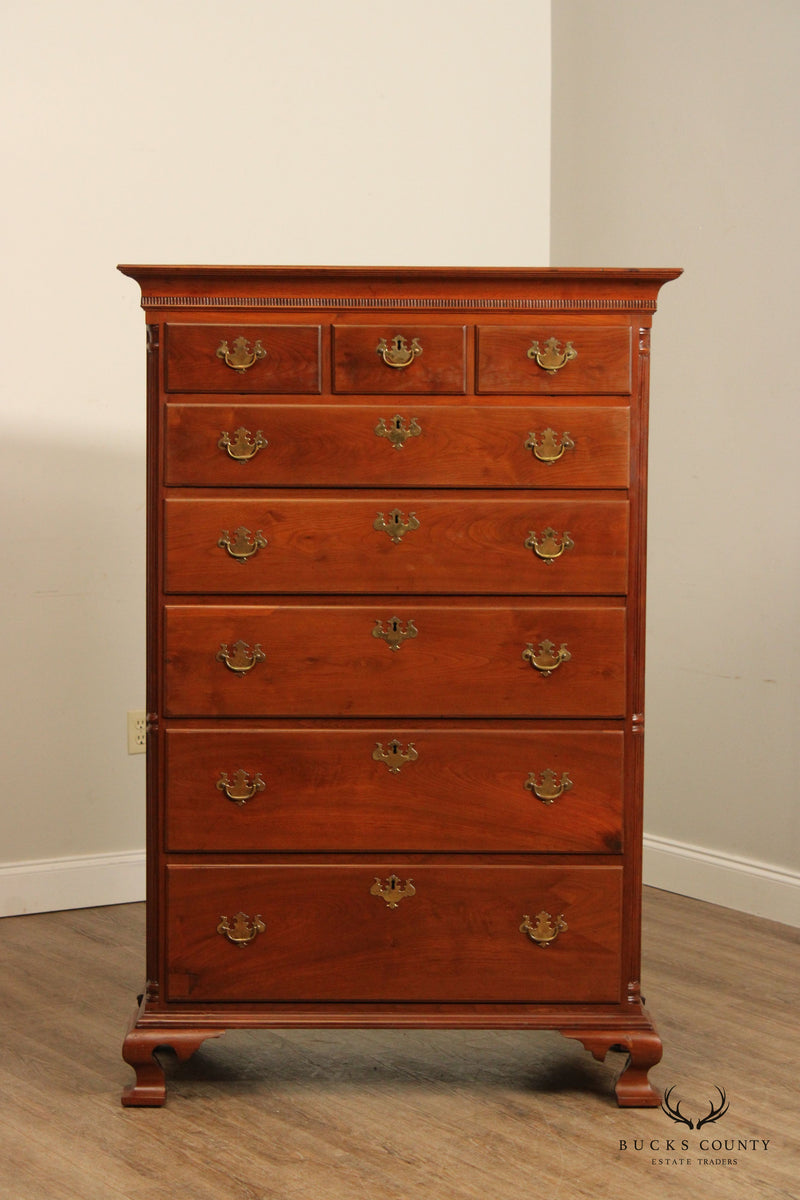 Antique American Chippendale Period Walnut Tall Chest of Drawers