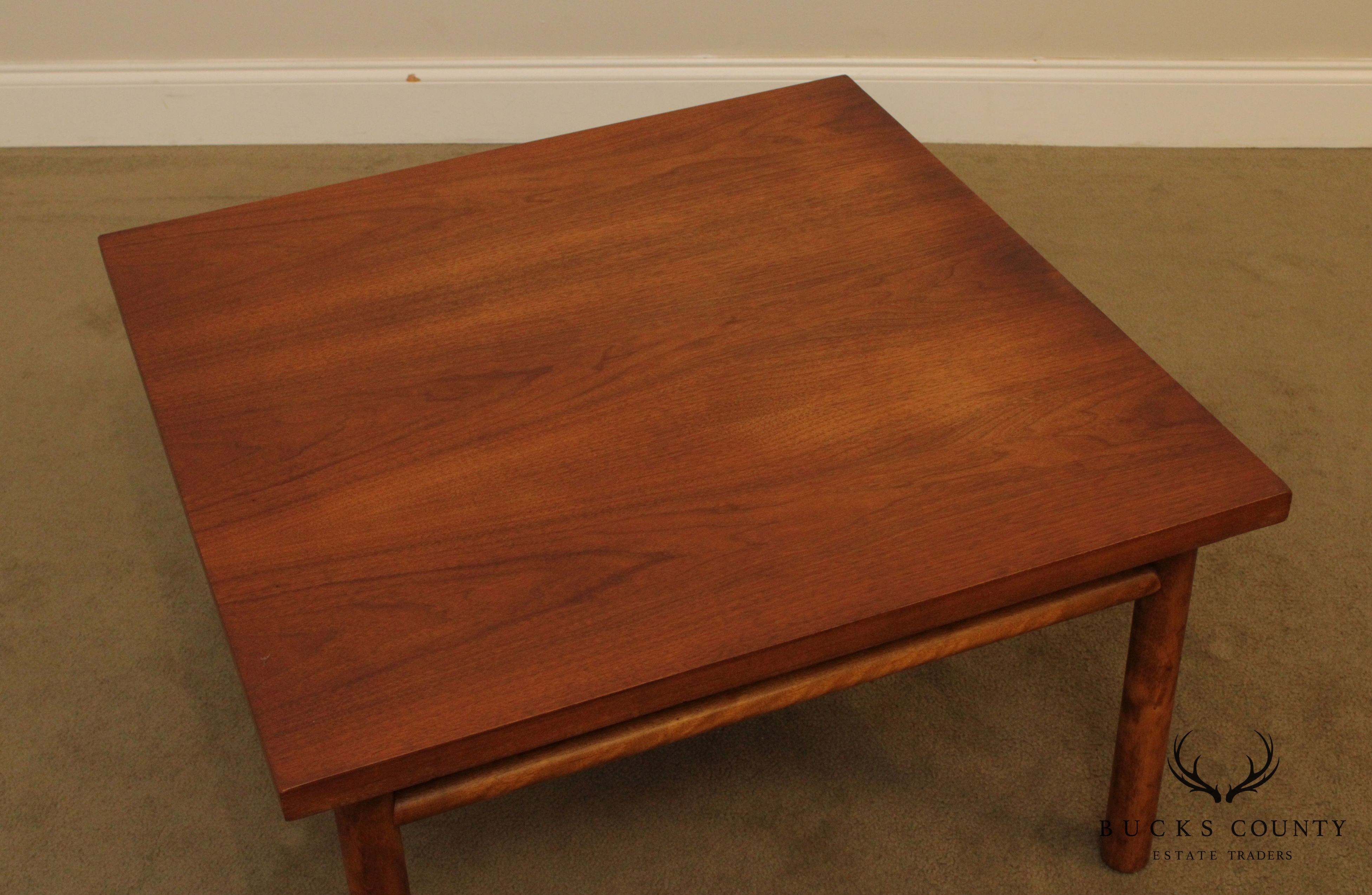 T. H. Robsjohn Gibbings for Widdicomb 32 inch Square Walnut Coffee Table